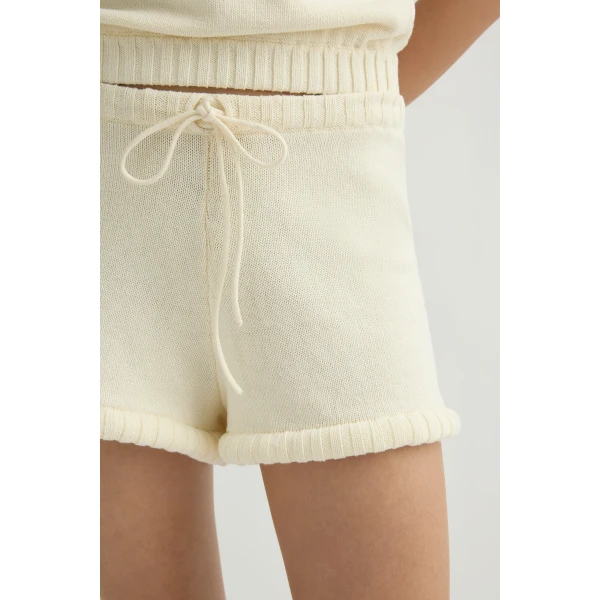 Posse Teo Short in Ivory | Shorts | Coveti, view 3