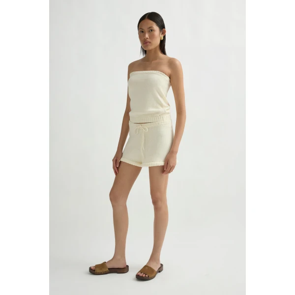 Posse Teo Short in Ivory | Shorts | Coveti, view 4