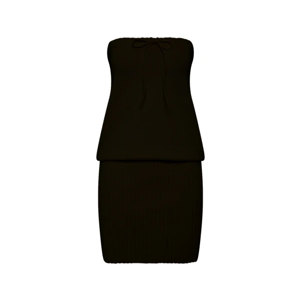 Teo Strapless Dress in Black