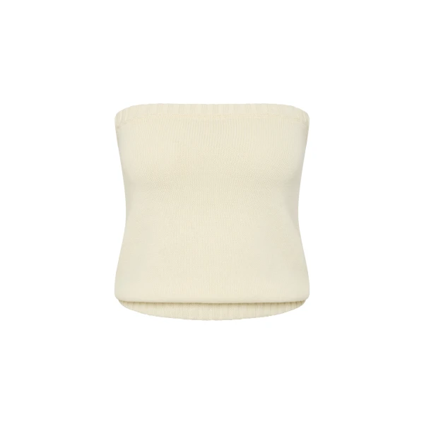 Posse Teo Strapless Top in Ivory | Sleeveless | Coveti