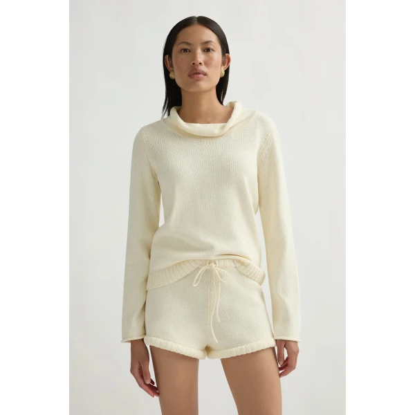 Posse Teo Sweater in Ivory | Sweaters | Coveti, view 3