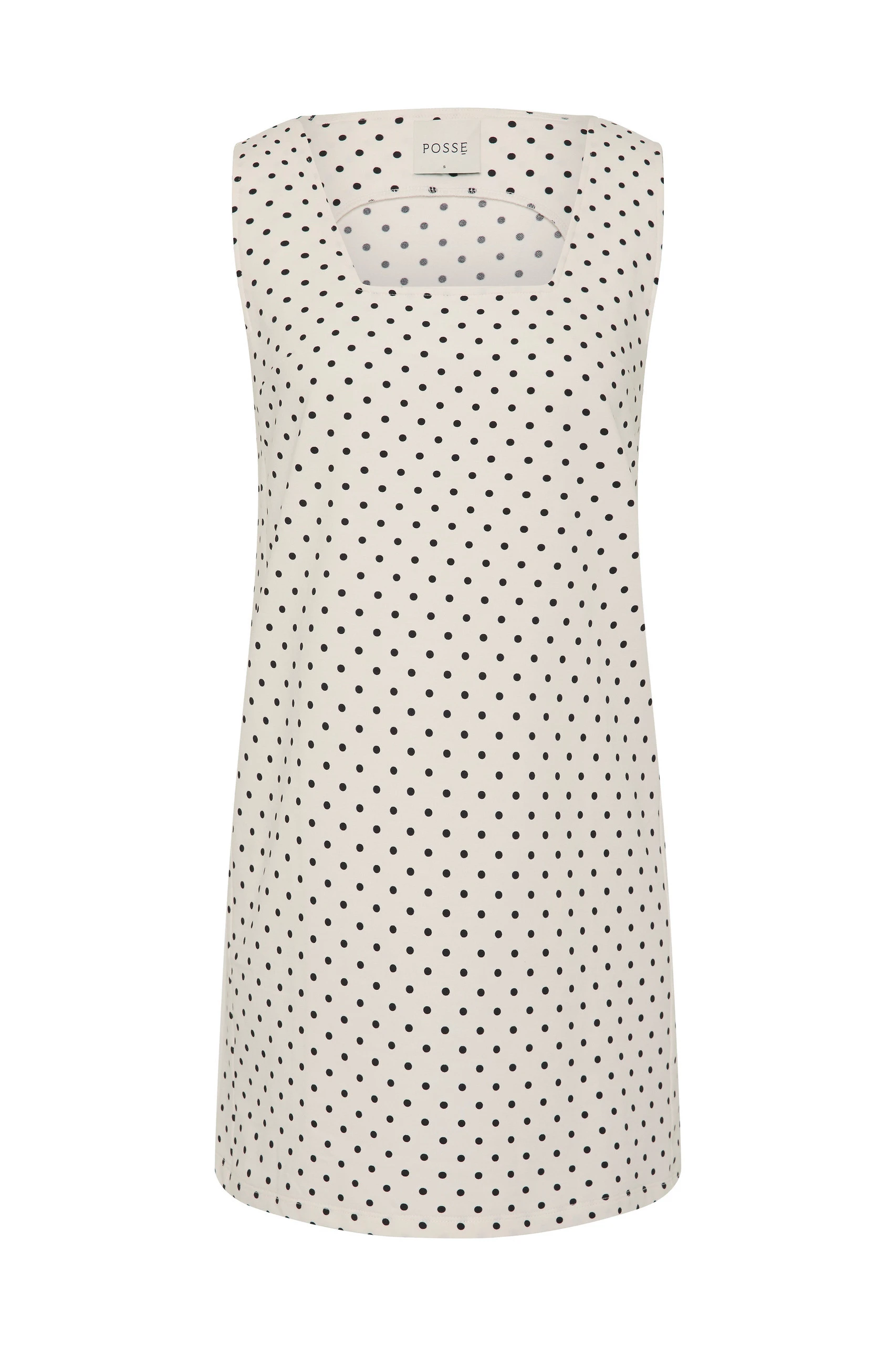 Posse Tommy Dress in Ivory Black Polka Dot Posse Tommy Dress in Ivory Black Polka Dot | Midi Dresses | Coveti