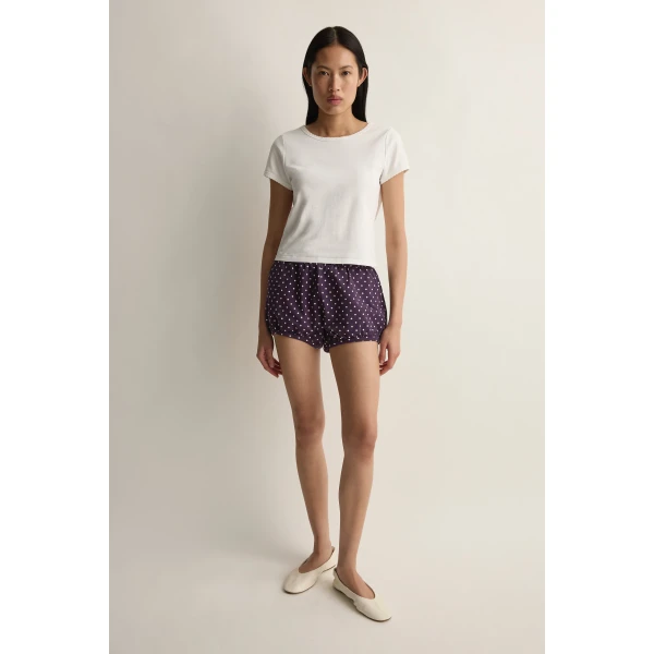 Posse Tommy Short in Purple Ivory Polka Dot | Shorts | Coveti, view 2