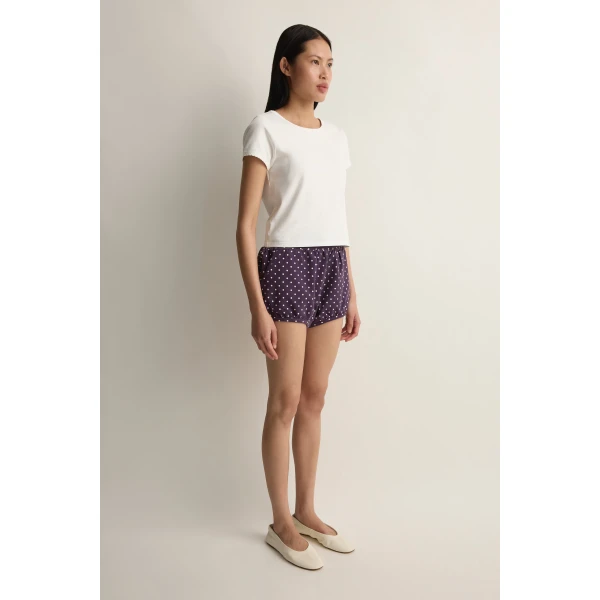 Posse Tommy Short in Purple Ivory Polka Dot | Shorts | Coveti, view 3