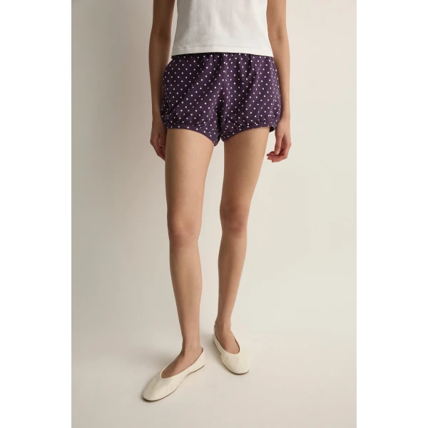 Posse Tommy Short in Purple Ivory Polka Dot | Shorts | Coveti, view 5