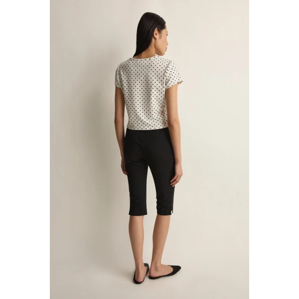 Posse Tommy Tee in Ivory Black Polka Dot | T-shirts | Coveti, view 4