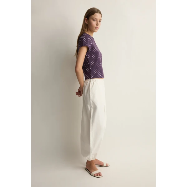Posse Tommy Tee in Purple Ivory Polka Dot | T-shirts | Coveti, view 4