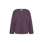 Posse Tommy Top in Purple Ivory Polka Dot | Tops | Coveti