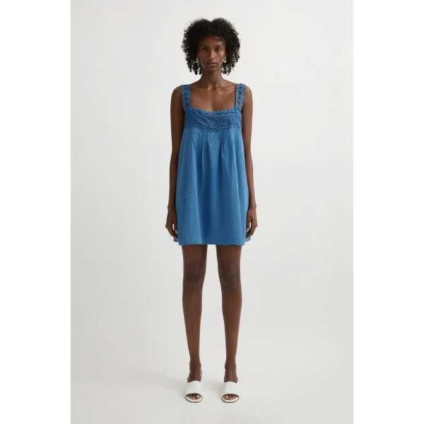 Posse Veda Mini Dress in Azure | Mini Dresses | Coveti, view 2