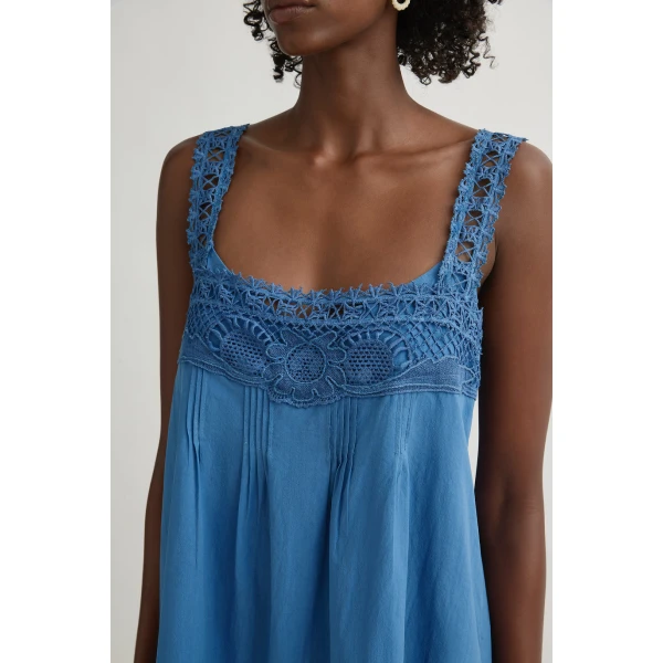 Posse Veda Mini Dress in Azure | Mini Dresses | Coveti, view 3