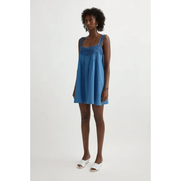 Posse Veda Mini Dress in Azure | Mini Dresses | Coveti, view 4
