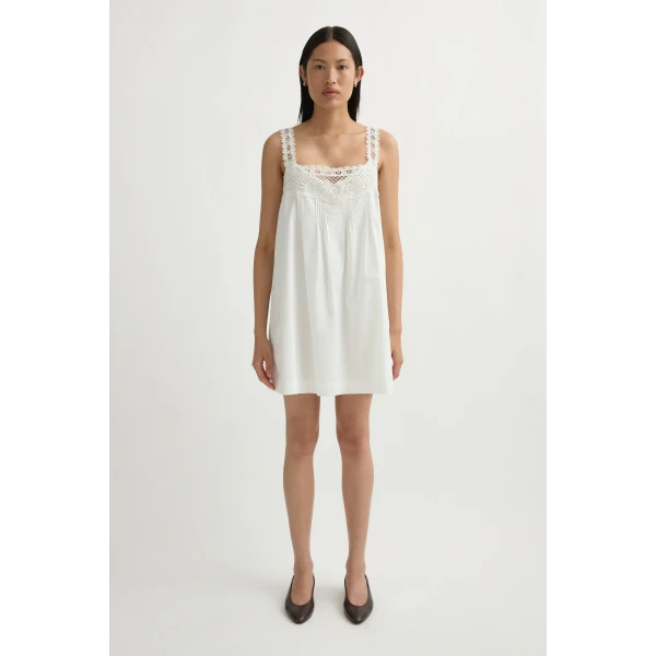 Posse Veda Mini Dress in Vintage White | Mini Dresses | Coveti, view 2