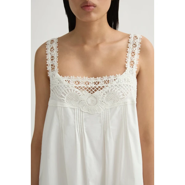 Posse Veda Mini Dress in Vintage White | Mini Dresses | Coveti, view 3