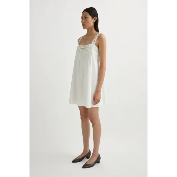 Posse Veda Mini Dress in Vintage White | Mini Dresses | Coveti, view 4