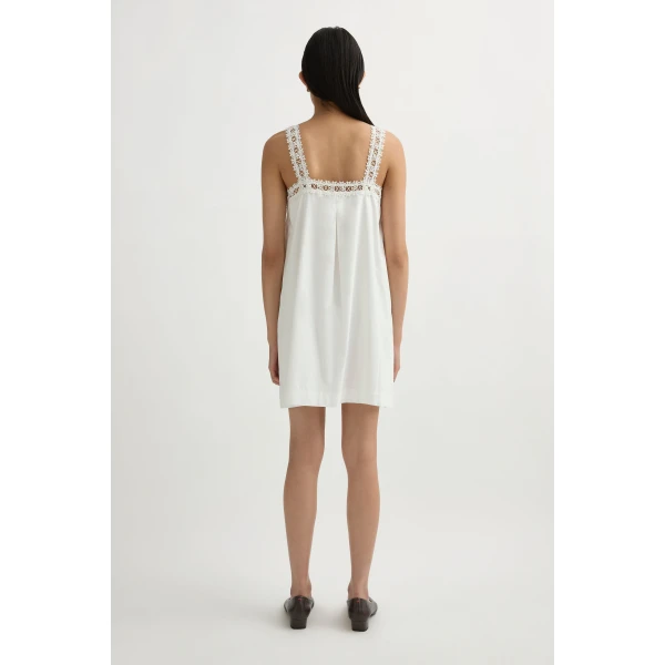 Posse Veda Mini Dress in Vintage White | Mini Dresses | Coveti, view 5