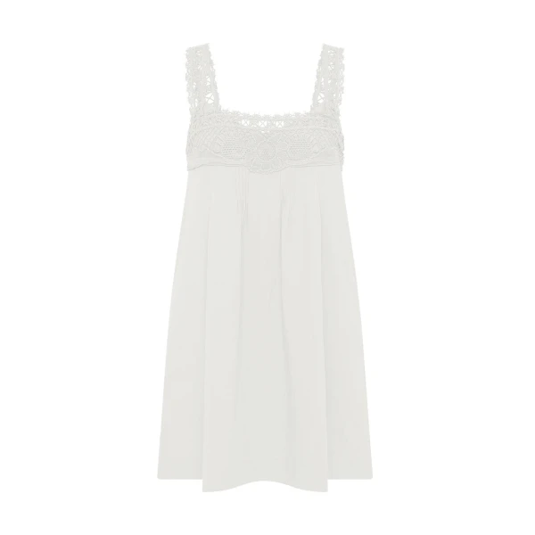 Posse Veda Mini Dress in Vintage White | Mini Dresses | Coveti