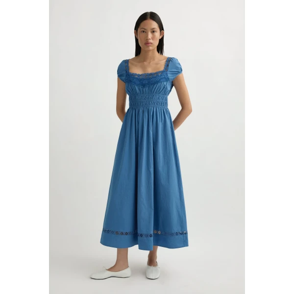 Posse Veda Sundress in Azure | Midi Dresses | Coveti, view 2