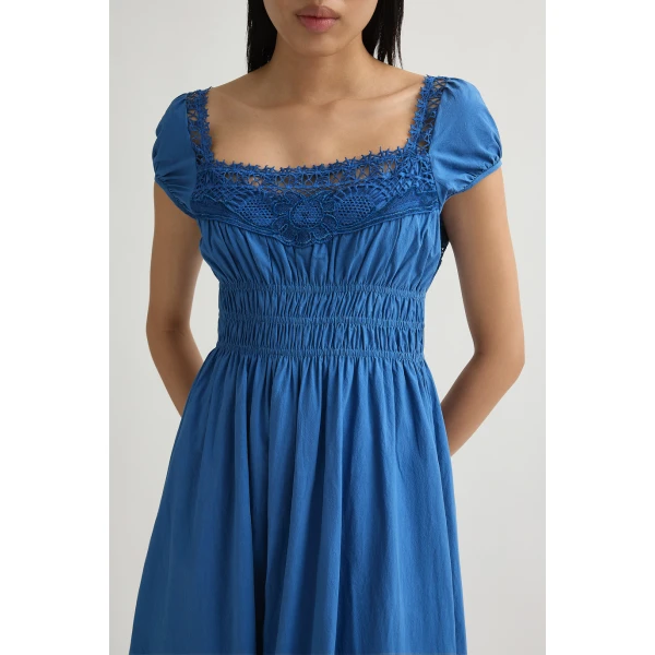 Posse Veda Sundress in Azure | Midi Dresses | Coveti, view 3