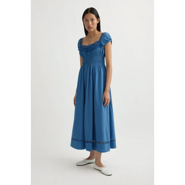 Posse Veda Sundress in Azure | Midi Dresses | Coveti, view 4