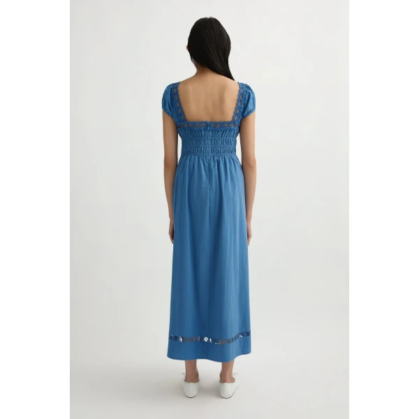 Posse Veda Sundress in Azure | Midi Dresses | Coveti, view 5