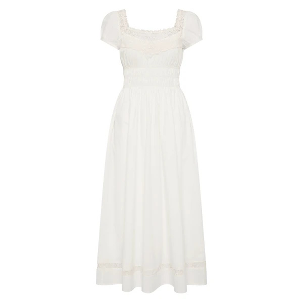 Posse Veda Sundress in Vintage White | Midi Dresses | Coveti