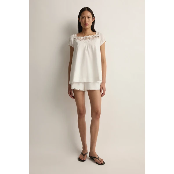 Posse Veda Top in Vintage White | Tops | Coveti, view 3