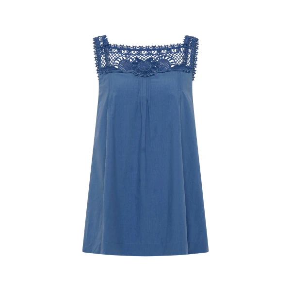 Posse Veda Tunic in Azure | Tops | Coveti