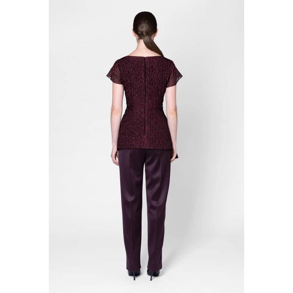 ROKSANDA Cirel Top in Burgundy | Tops | Coveti