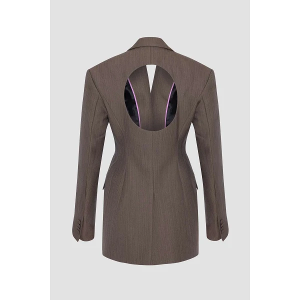 ROKSANDA Ivara Jacket in Brown Melange | Jackets | Coveti