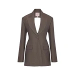 ROKSANDA Ivara Jacket in Brown Melange | Jackets | Coveti