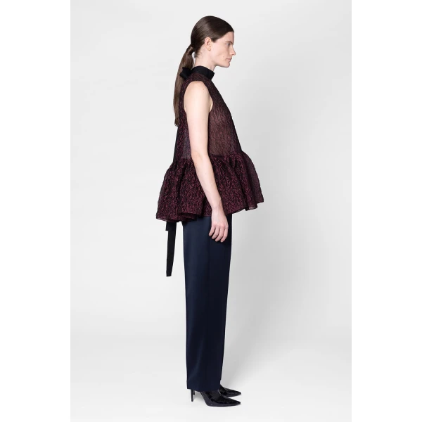ROKSANDA Ragosta Trouser in Navy | Tailored pants | Coveti