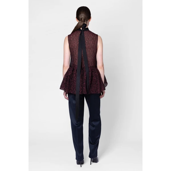 ROKSANDA Ragosta Trouser in Navy | Tailored pants | Coveti