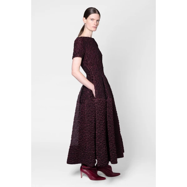 ROKSANDA Rune Dress in Burgundy | Maxi Dresses | Coveti