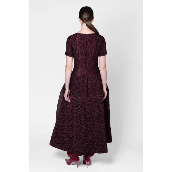 ROKSANDA Rune Dress in Burgundy | Maxi Dresses | Coveti