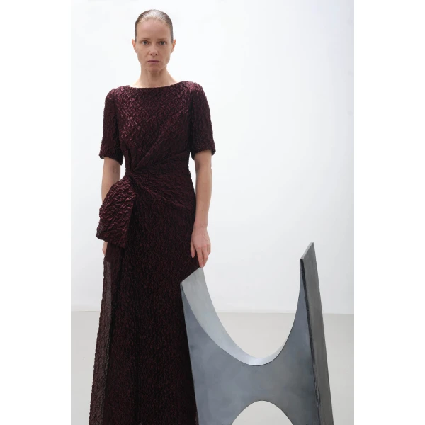 ROKSANDA Syla Dress in Burgundy | Evening Gowns | Coveti