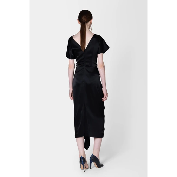 ROKSANDA Zoa Dress in Black | Midi Dresses | Coveti