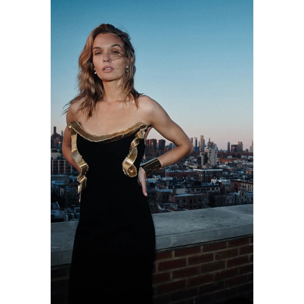 Rachel Gilbert Malik Column Gown, view 4