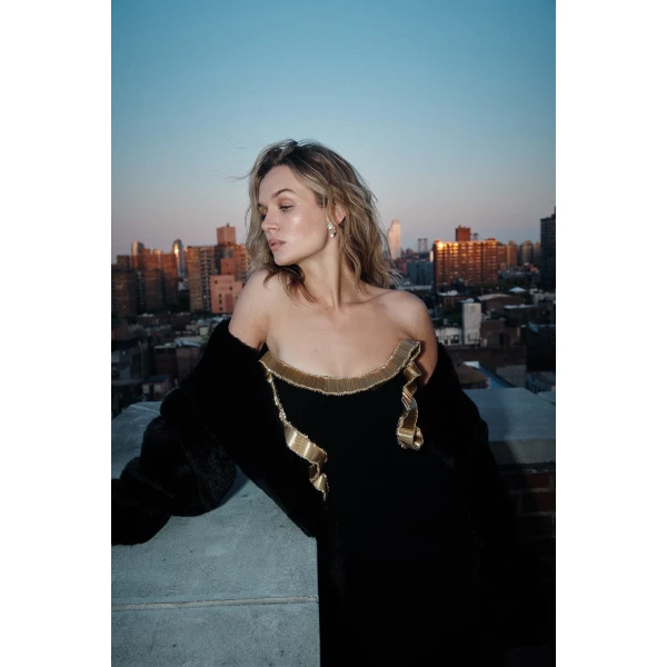 Rachel Gilbert Malik Column Gown, view 5