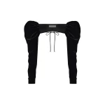 Rasario Velvet Bolero with Voluminous Sleeves in Black