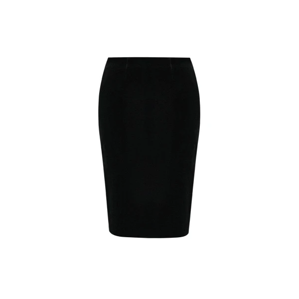 Rasario Velvet Midi Skirt in Black, view 2