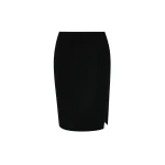 Rasario Velvet Midi Skirt in Black