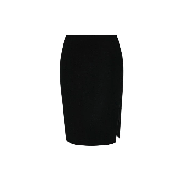 Rasario Velvet Midi Skirt in Black