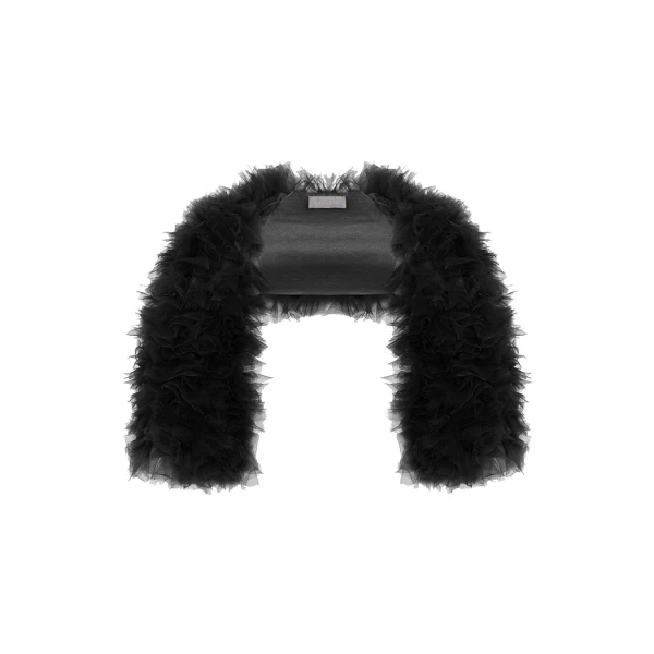 Rasario Voluminous Tulle Bolero in Black