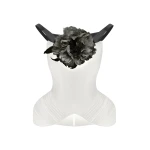 Rasario Off-the-Shoulder Satin Corset Top with Sculpted Hip Panniers in White and Black