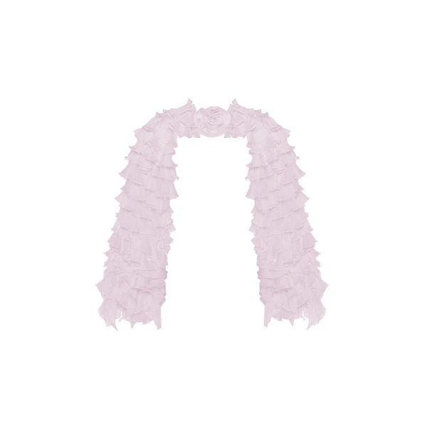 Rasario Chiffon Bolero with Flounces in Light Pink