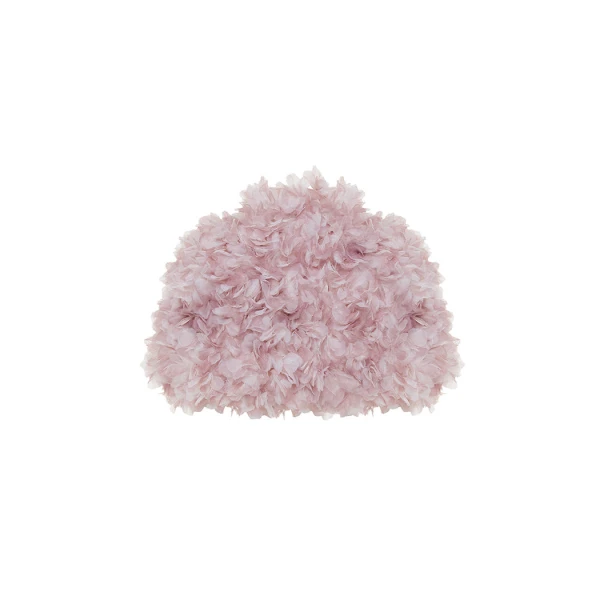 Rasario Cropped Bolero with a Floral Trim in Light Pink, view 2