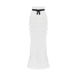 Rasario Lace Maxi Skirt in White