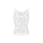 Rasario Lace Tank Top in White