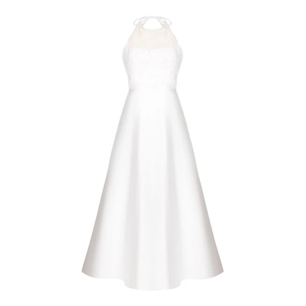Rasario Lana Wedding Dress in White