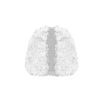 Rasario Voluminous Cape with Floral Trim in White